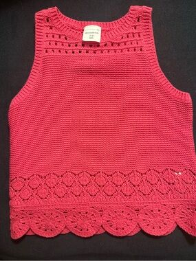 Abercrombie Kids pink knit tank